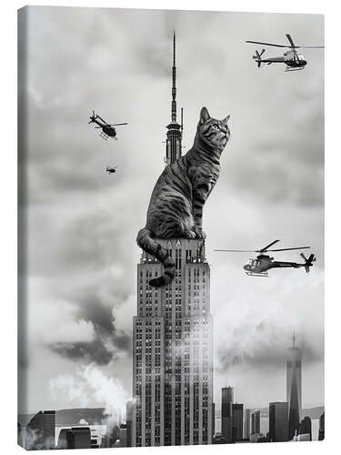 Canvas print Cat on top