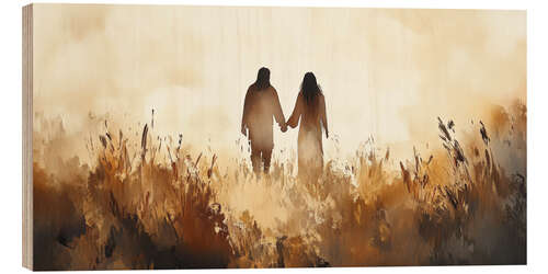 Cuadro de madera Spiritual Lovers