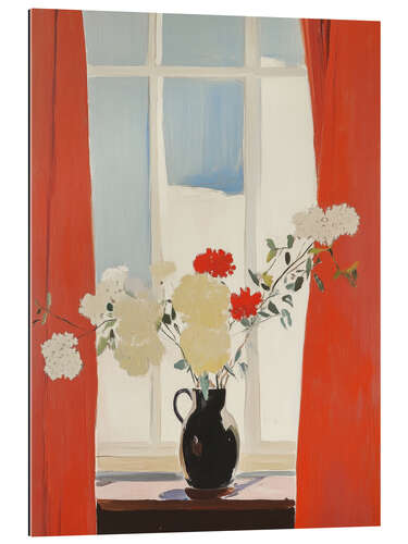 Tableau en plexi-alu Red curtains