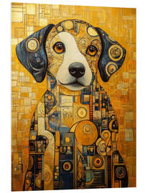 Hartschaumbild Art Decò-Hund