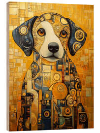 Quadro de madeira Art Deco Dog - DejaReve