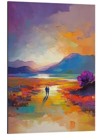 Magnettafel Sonnenuntergang am See