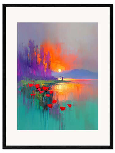 Impresión de arte enmarcada Sunset stories