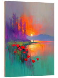 Quadro de madeira Sunset stories