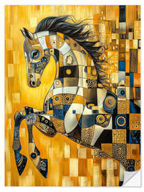 Muursticker Abstract horse