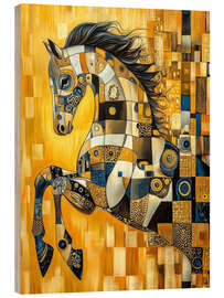 Tableau en bois Abstract horse