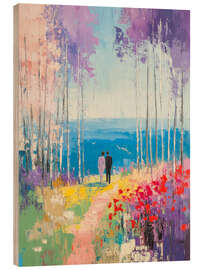 Holzbild Ich, du und das Meer - DejaReve