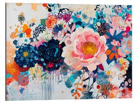 Tableau en aluminium Serenade of the blooming flowers - DejaReve