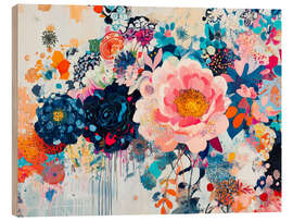 Cuadro de madera Serenade of the blooming flowers - DejaReve
