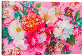 Leinwandbild Pastell-Retro-Blumenromantik - Andrea Haase