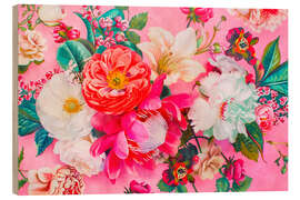 Holzbild Pastell-Retro-Blumenromantik - Andrea Haase