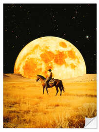Vinilo para la pared Lunar Cowboy