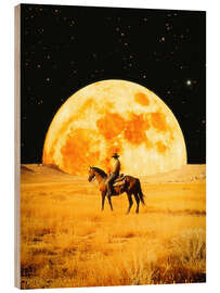 Hout print Lunar Cowboy - Taudalpoi