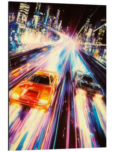 Tableau en aluminium Tokyo Car Races I