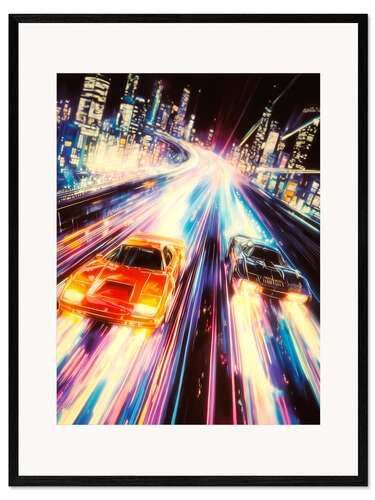 Plakat artystyczny premium w ramie Tokyo Car Races I