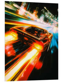 Print på skumplade Tokyo Car Race II