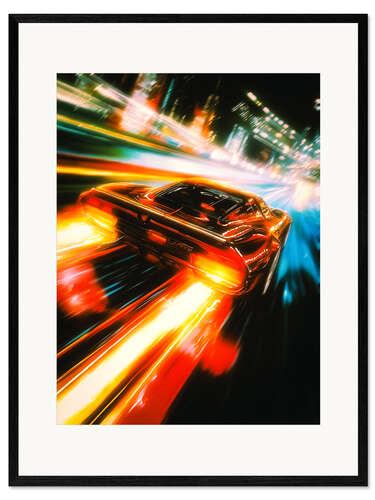 Stampa artistica con cornice Tokyo Car Race II
