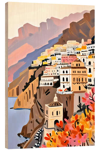 Trätavla Amalfi Coast