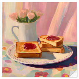 Wall sticker French toast for my love