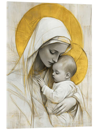 Akrylbillede Saint Mary and baby Jesus