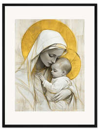 Framed art print Saint Mary and baby Jesus - DejaReve