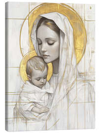 Canvas print Saint Mary holding baby Jesus - DejaReve