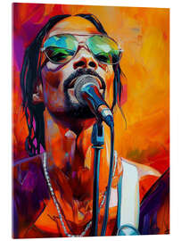 Acrylglasbild Snoop Dogg am Mikrofon