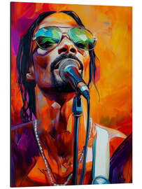 Tableau en aluminium Snoop Dogg on the microphone