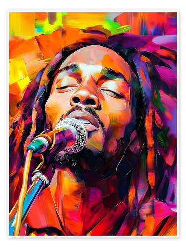 Poster Portrait of Bob Marley