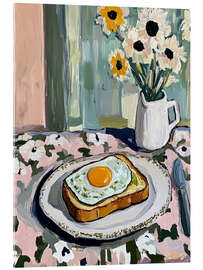 Acrylglasbild Toast mit Spiegelei und Avocado - DejaReve