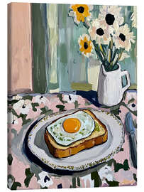 Tableau sur toile Toast with fried egg and avocado - DejaReve