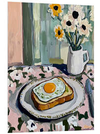 Tableau en PVC Toast with fried egg and avocado - DejaReve