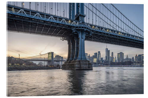 Quadro em acrílico Manhattan Bridge Sunset