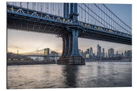 Tableau en aluminium Manhattan Bridge Sunset