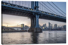 Lærredsbillede Manhattan Bridge Sunset - Jan Christopher Becke