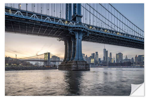 Wandsticker Manhattan Bridge Sonnenuntergang