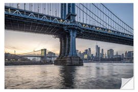Wandsticker Manhattan Bridge Sonnenuntergang