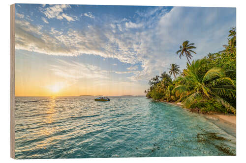 Quadro de madeira Maldives, South Male Atoll
