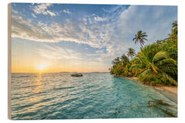 Quadro de madeira Maldives, South Male Atoll - Jan Christopher Becke
