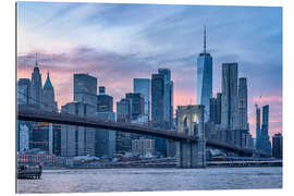 Gallery print New York Skyline mit Brooklyn Bridge