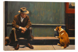 Wood print Waiting for Hopper