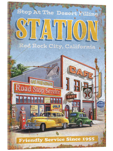 Cuadro de metacrilato Desert Filling Station Red Rock City, California