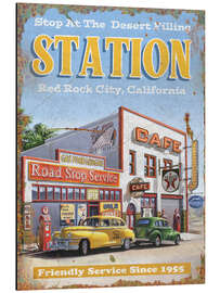 Cuadro de aluminio Desert Filling Station Red Rock City, California