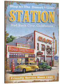 Magnettafel Desert Filling Station Red Rock City, California