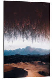 Stampa su alluminio Upside down forest in the desert landscape - Gen Z
