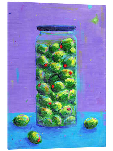 Tableau en verre acrylique Olives