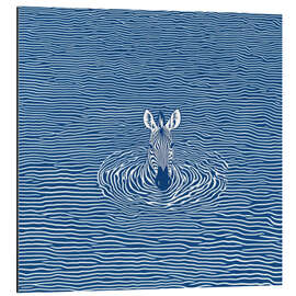 Stampa su alluminio Swimming zebra - DejaReve