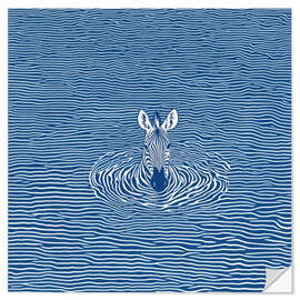 Sisustustarra Swimming zebra