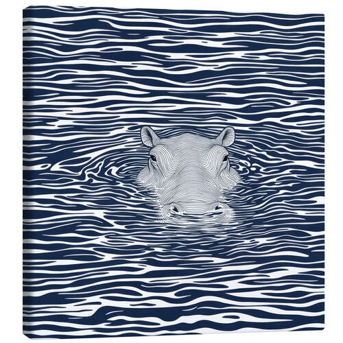 Lærredsbillede Swimming Hippo