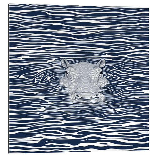 Galleriprint Swimming Hippo